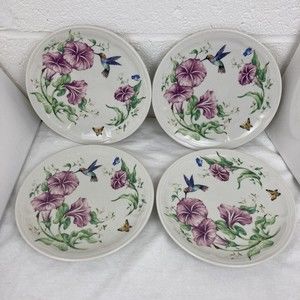 Lot Of 4 Totally Today Humming Bird Plate 7 1/4”